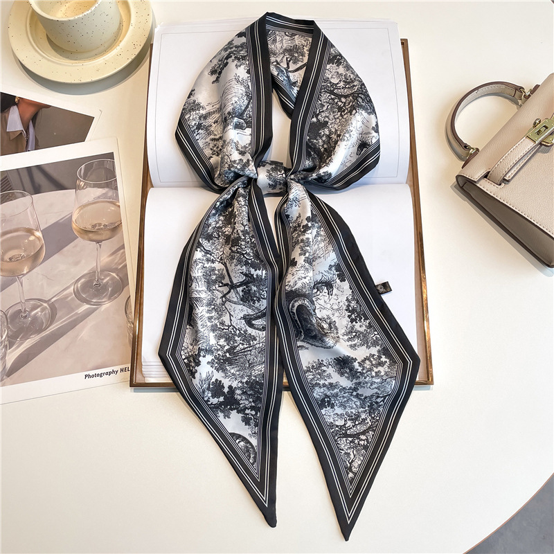 Face Scarf Mask - Luxe lange sjaal, dunne haarbandjes, dames