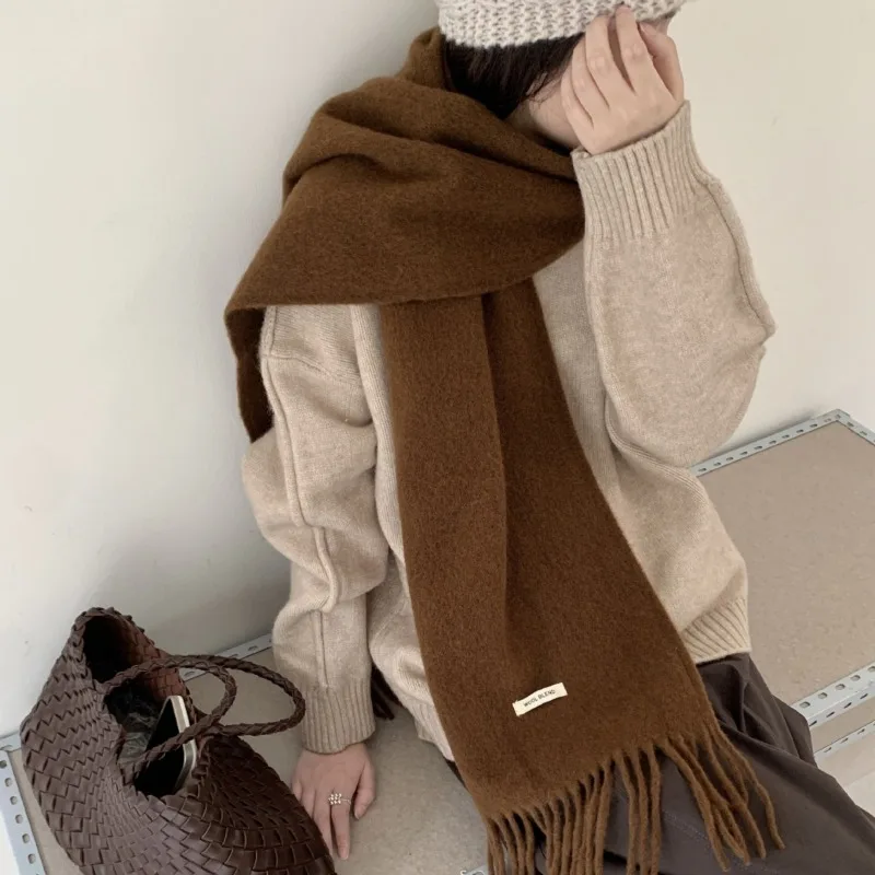 Muffler Men Wool - Koreaanse versie, chique effen sjaal met