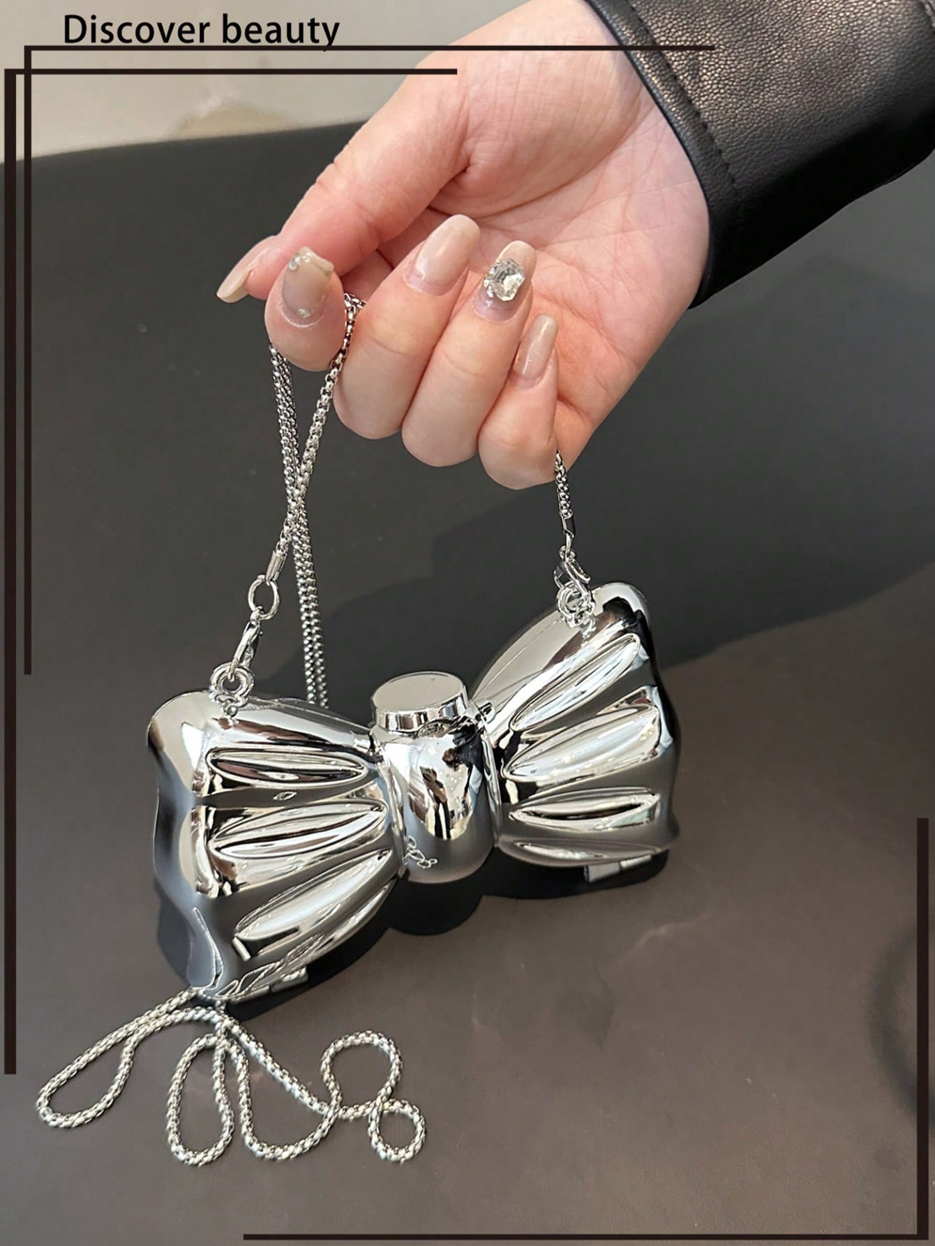 Kleine, glanzende clutch met e - Tie Clip Silver recensie en prijs