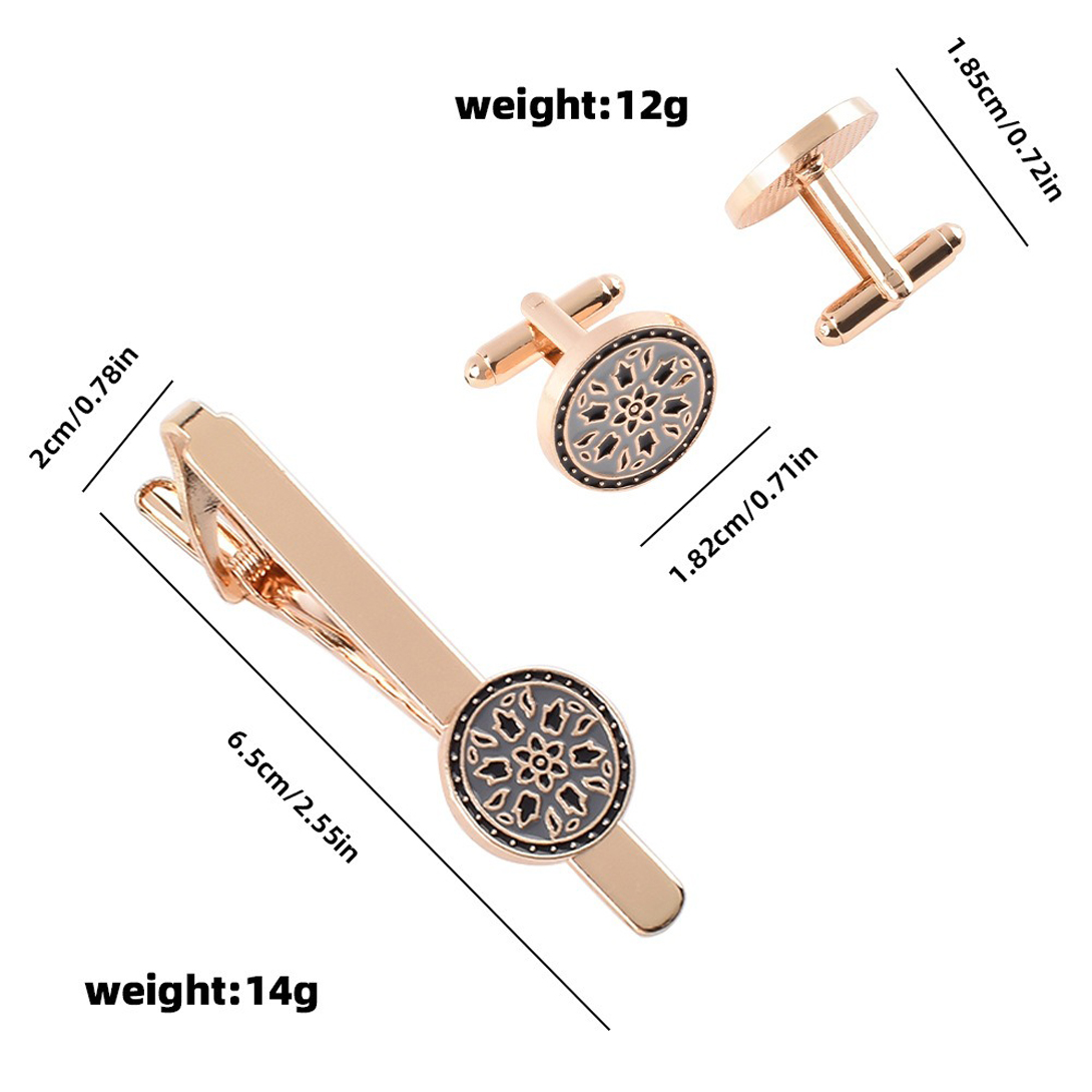 Metalen ronde vintage bloemenm - Tie Bar Set Gift recensie en prijs