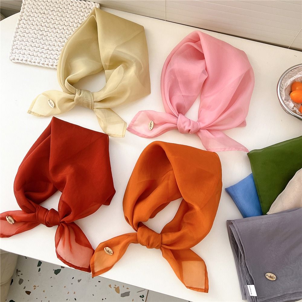 Retro effen kleur kleine vierk - Scarf Silk Square recensie en prijs